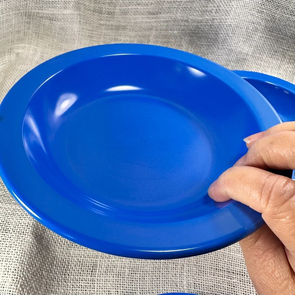 Dallas Ware B-75 Blue Melamine Bowls Set of 4 Plastics‎ Manufacturing Co